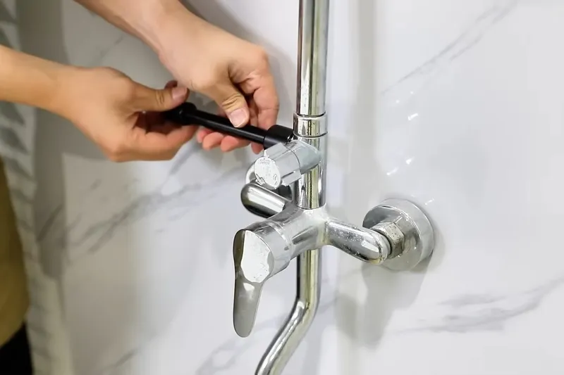 Bathroom plumbing rough-in with shower and tub fixtures for Shower & Bathtub Installation