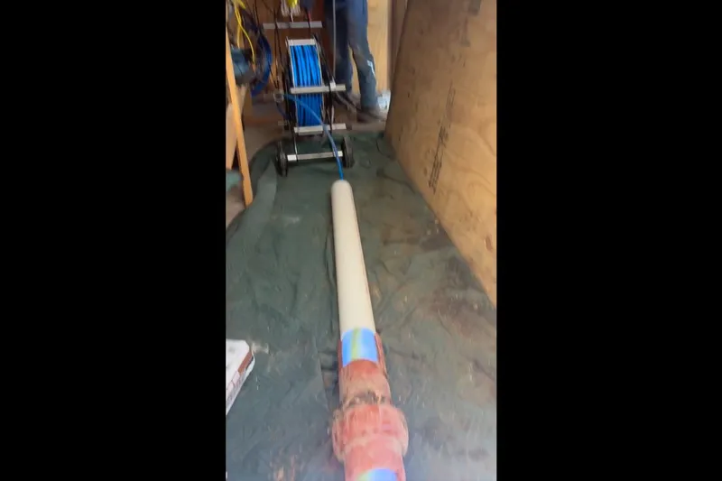 Trenchless sewer repair liner and inspection equipment for A Sedona hillside home in Sedona, AZ